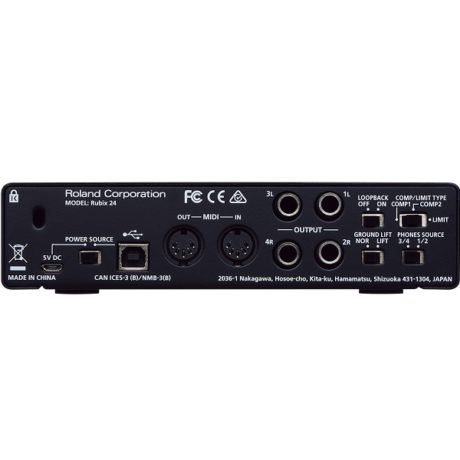 INTERFACE DE AUDIO ROLAND USB 2 IN/4 OUT RUBIX24 INTERFACE DE AUDIO ROLAND USB 2 IN/4 OUT RUBIX24