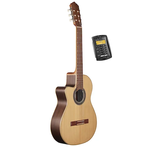 Guitarra clásica con ecualizador Fonseca 40KECZ zurda