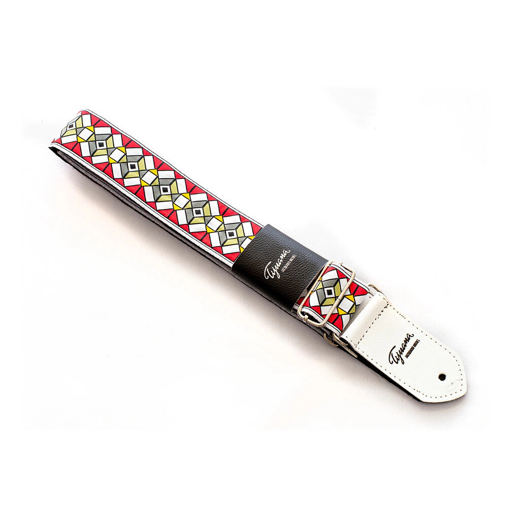 CORREA TIJUANA TELA FANTASIA VITREAUX ROJO Y BLANCO