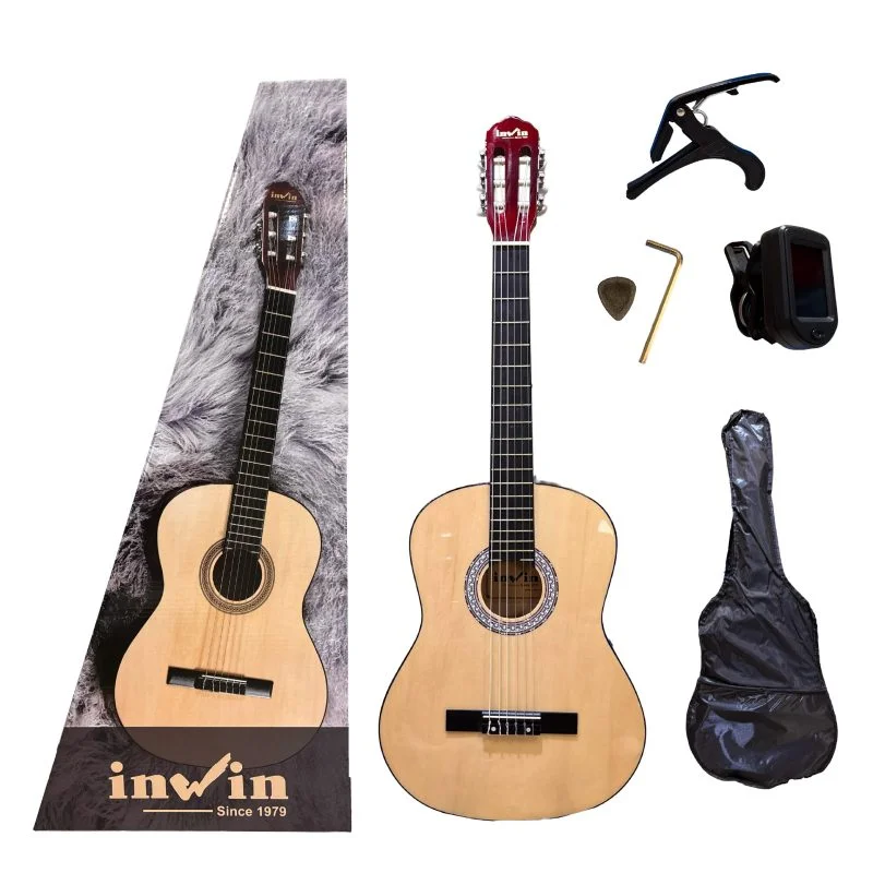 GUITARRA CLASICA INWIN C/FUNDA-CAPO-PUA-AFINADOR GUITARRA CLASICA INWIN C/FUNDA-CAPO-PUA-AFINADOR