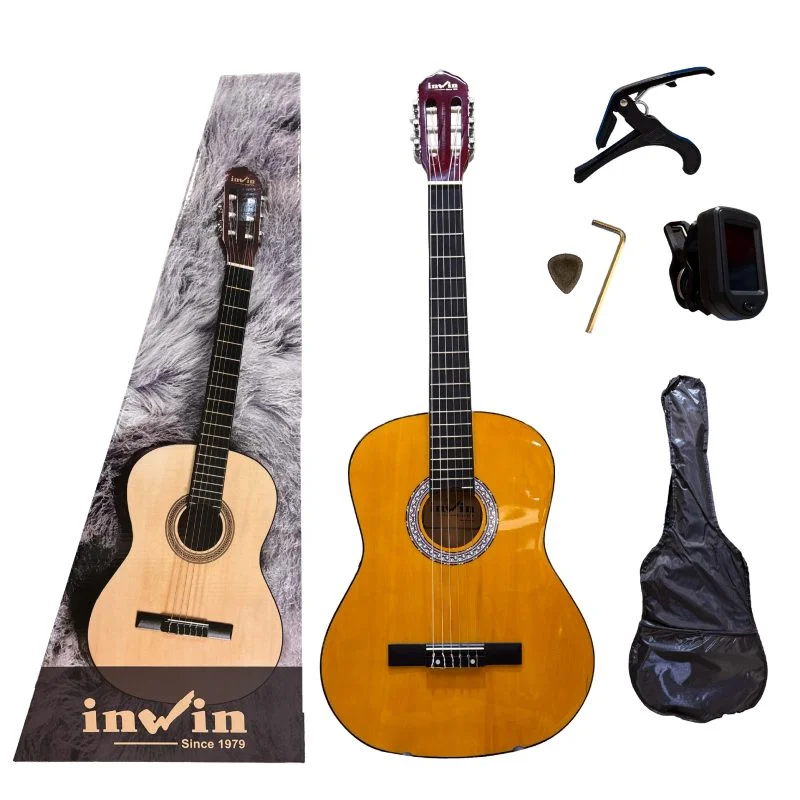 GUITARRA CLASICA INWIN C/FUNDA-CAPO-PUA-AFIN (YNT) GUITARRA CLASICA INWIN C/FUNDA-CAPO-PUA-AFIN (YNT)