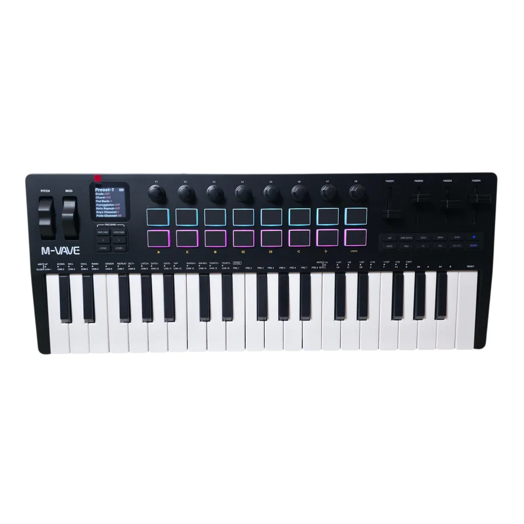 CONTROLADOR MIDI USB M-VAVE 37 TECLAS