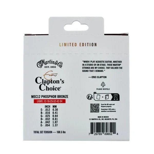 ENCORDADO MARTIN ACUSTICA 012 ERIC CLAPTON ENCORDADO MARTIN ACUSTICA 012 ERIC CLAPTON