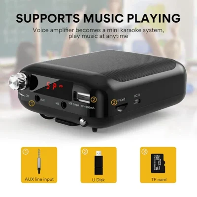 AMPLIFICADOR CON MIC PARA VOZ MAONO AU-C01
