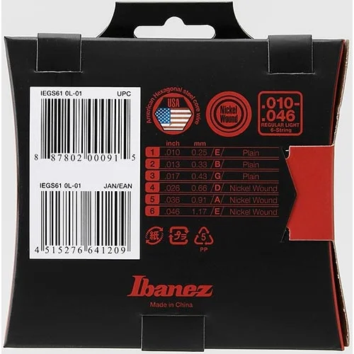 ENCORDADO IBANEZ ELECTRICA 010 (010-046)