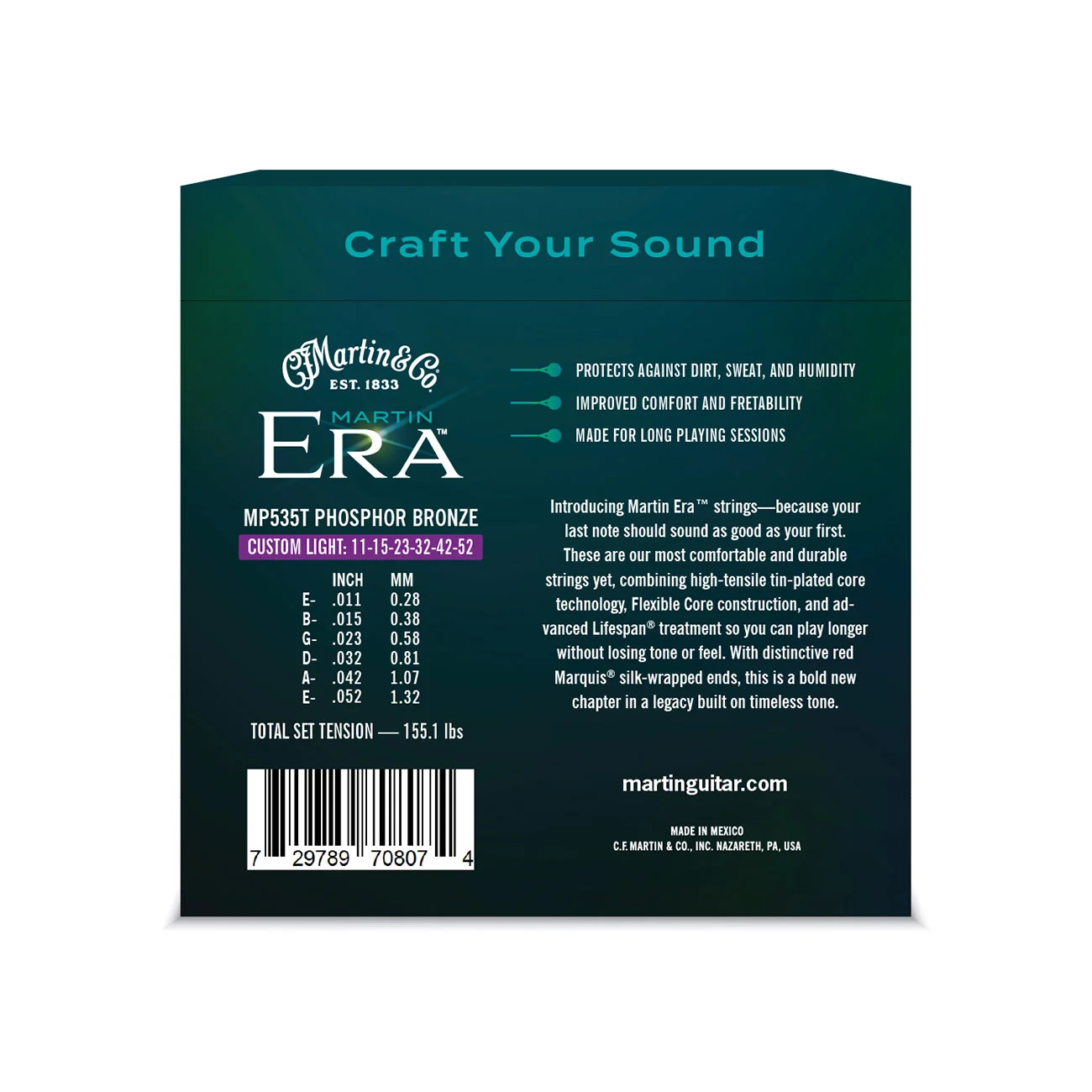 ENCORDADO MARTIN ACUSTICA (ERA) 011-052
