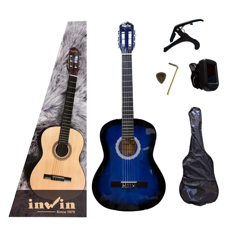 GUITARRA CLASICA INWIN C/FUNDA-ACCESORIOS (BLS)