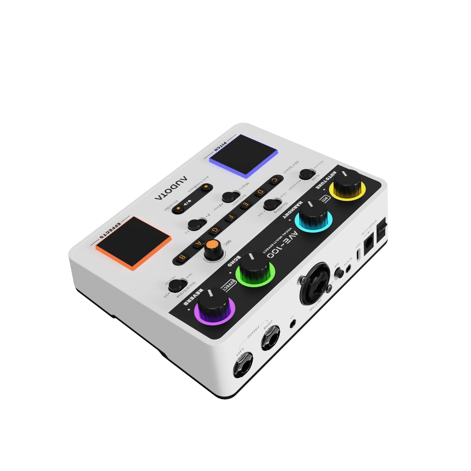 Pedalera multiefecto vocal Audota AVE-100