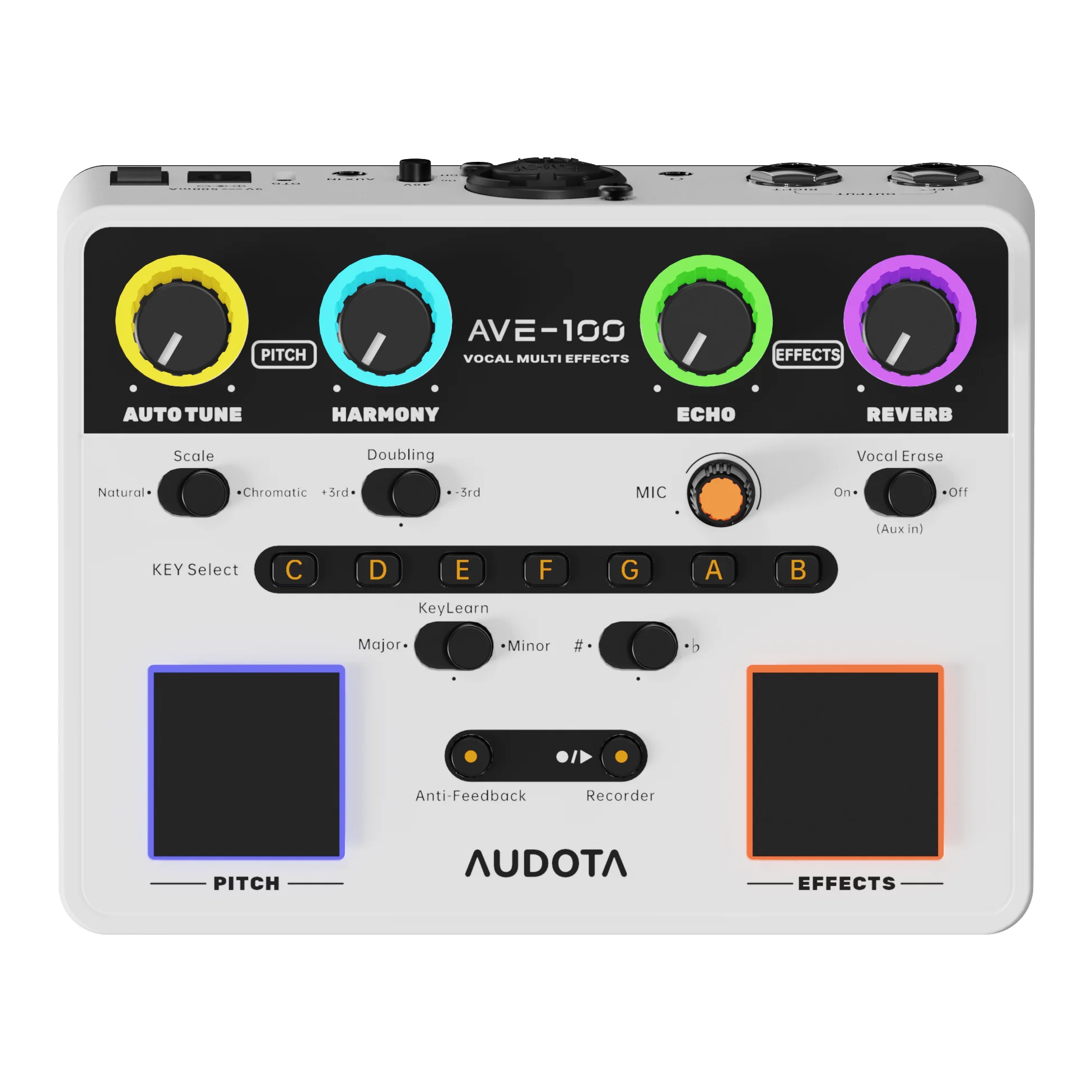 Pedalera multiefecto vocal Audota AVE-100