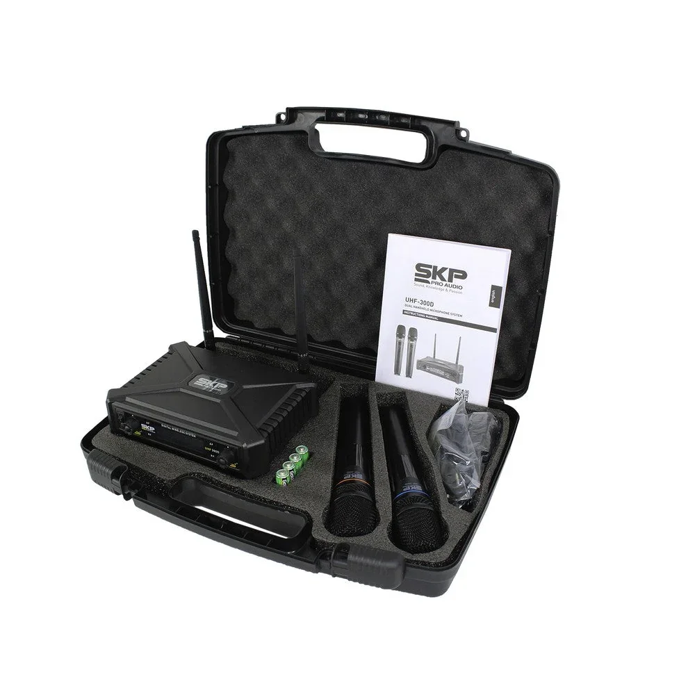 Sistema inalámbrico doble de mano SKP UHF-300D