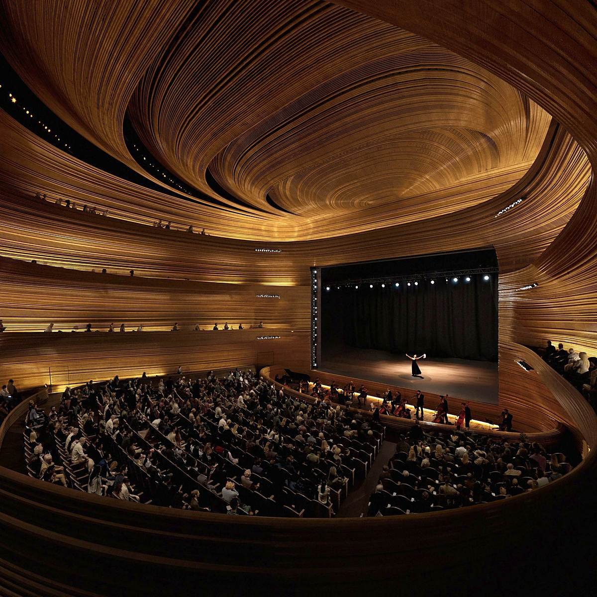 Sala de teatro vista desde el escenario
